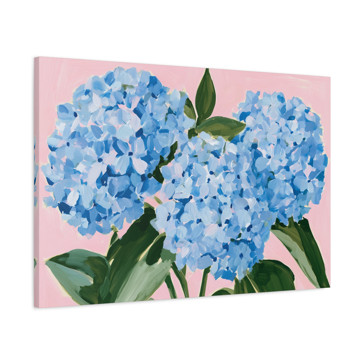Blue Hydrangea Painting Canvas