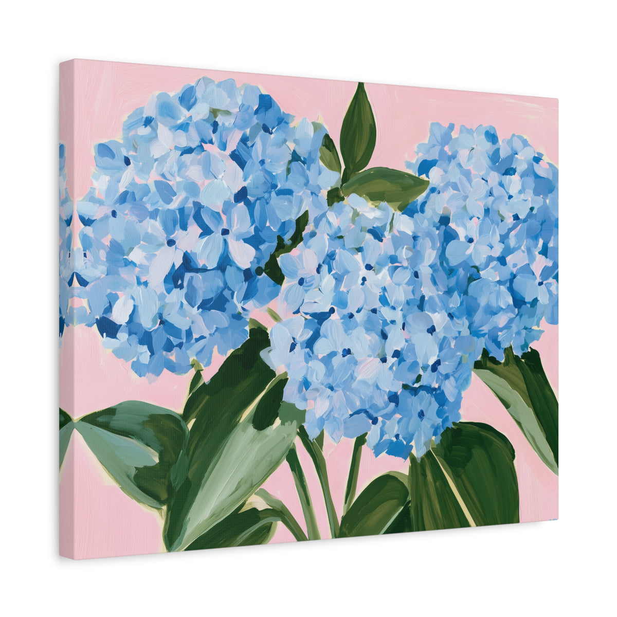 Blue Hydrangea Painting Canvas
