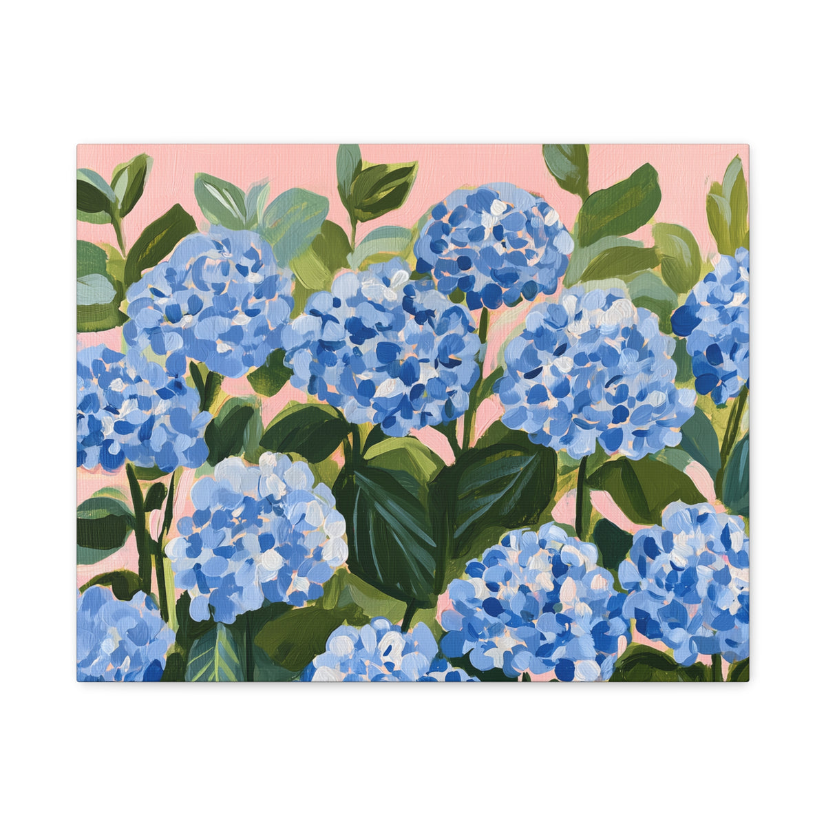 Blue Hydrangea Painting Canvas