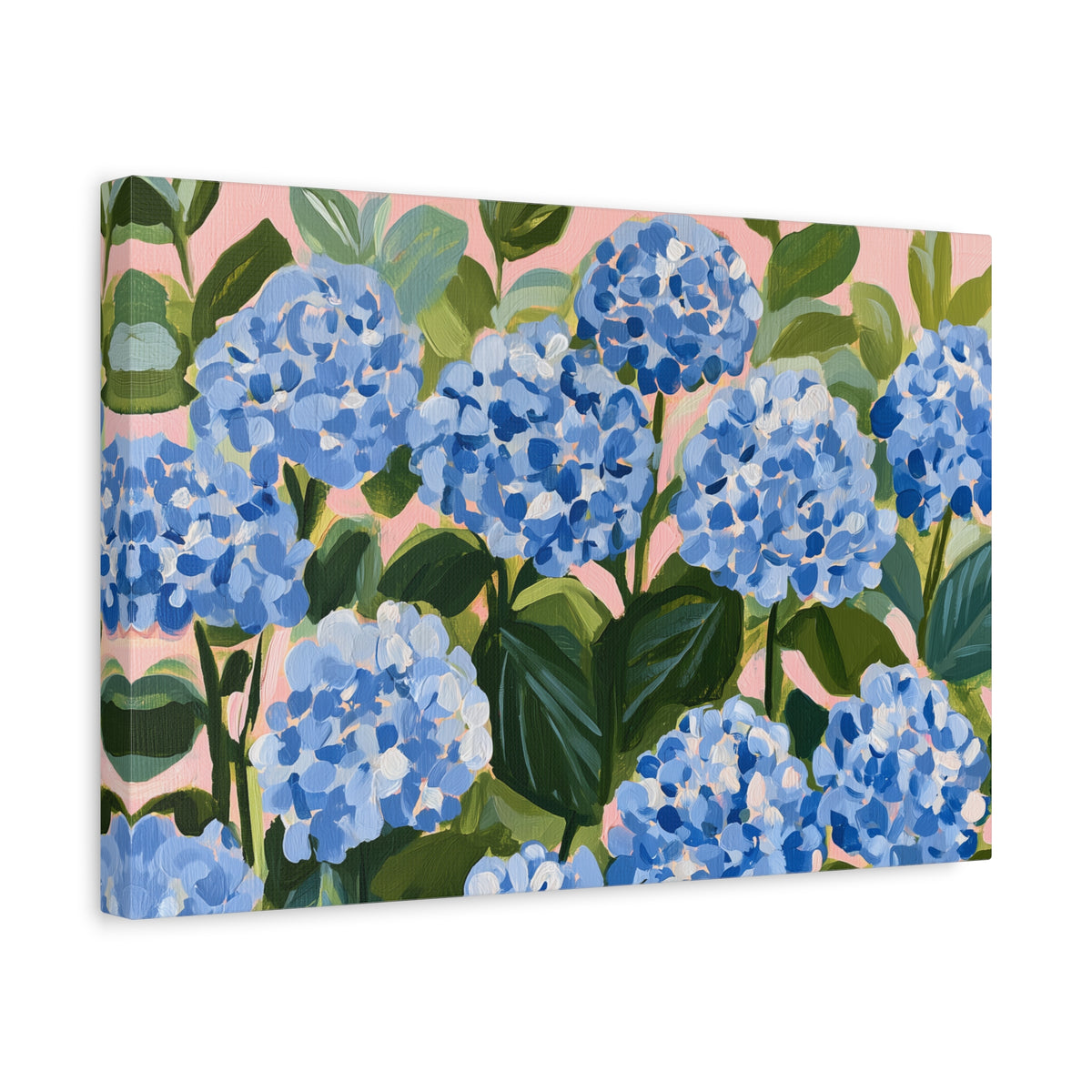 Blue Hydrangea Painting Canvas