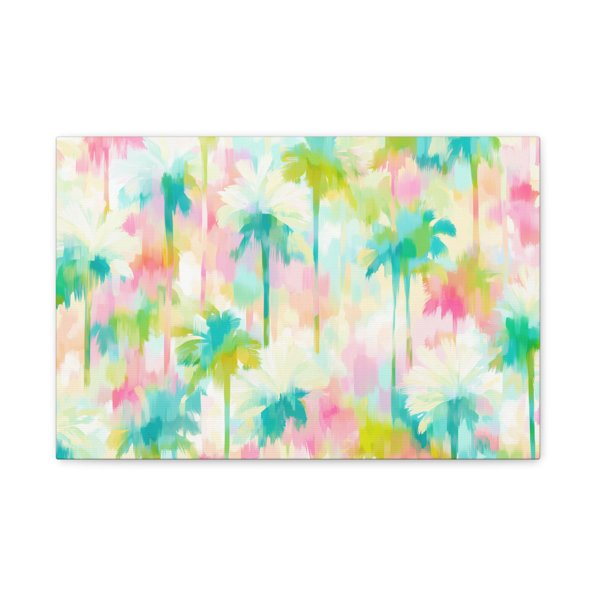Tropical Watercolor Palm Trees Canvas | Matte Stretched Wall Art