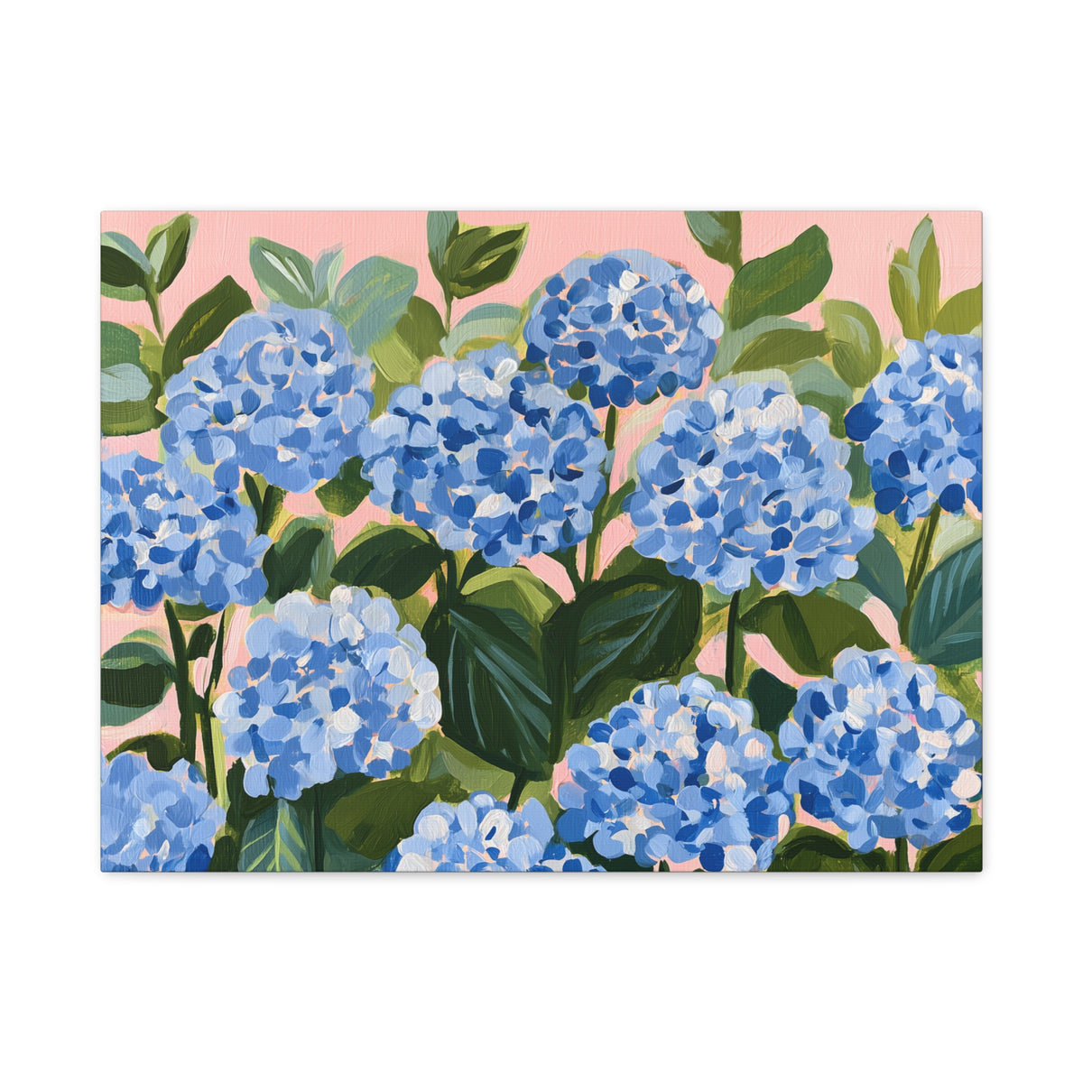 Blue Hydrangea Painting Canvas