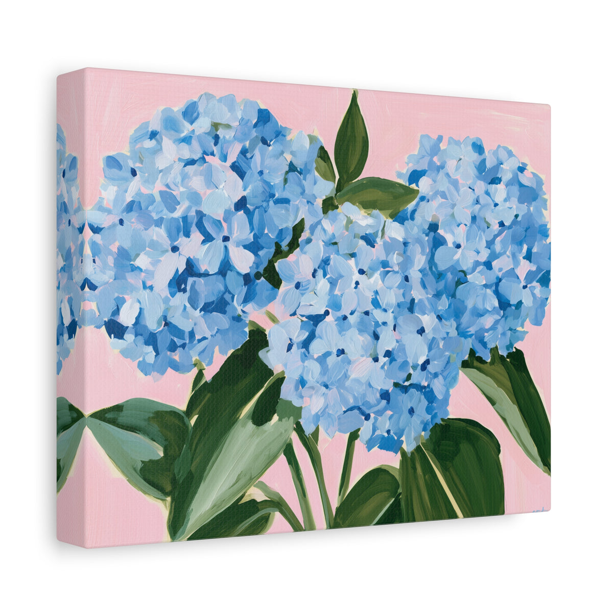 Blue Hydrangea Painting Canvas