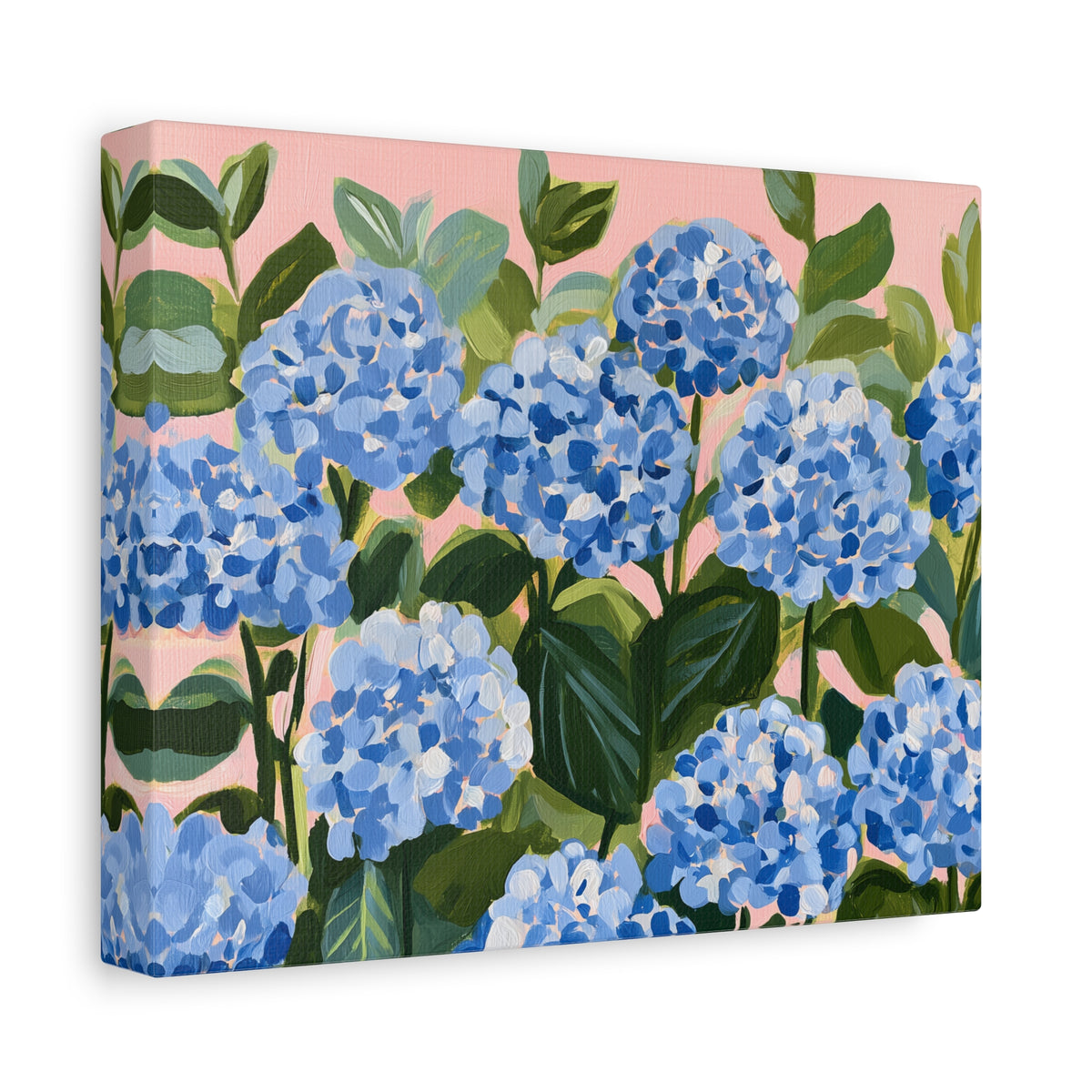 Blue Hydrangea Painting Canvas