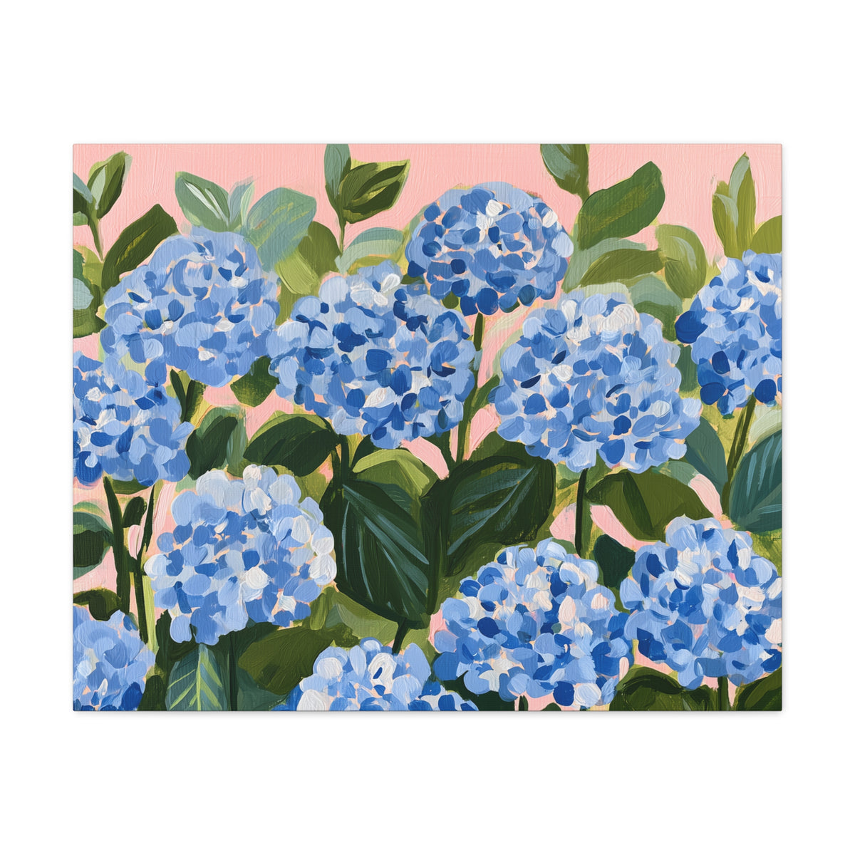 Blue Hydrangea Painting Canvas