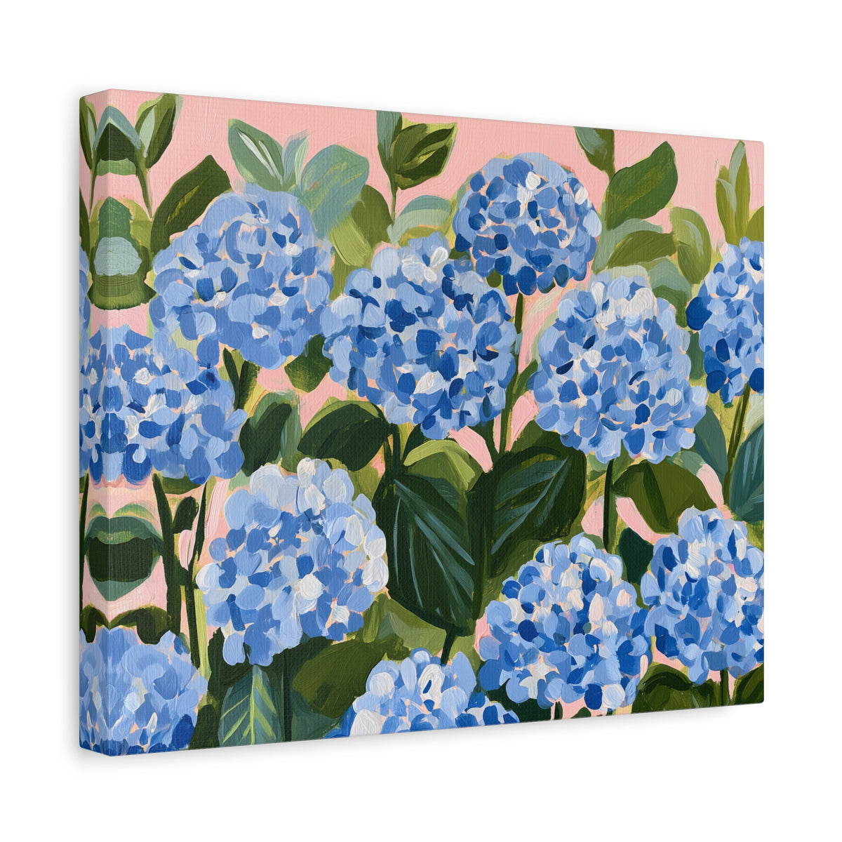Blue Hydrangea Painting Canvas