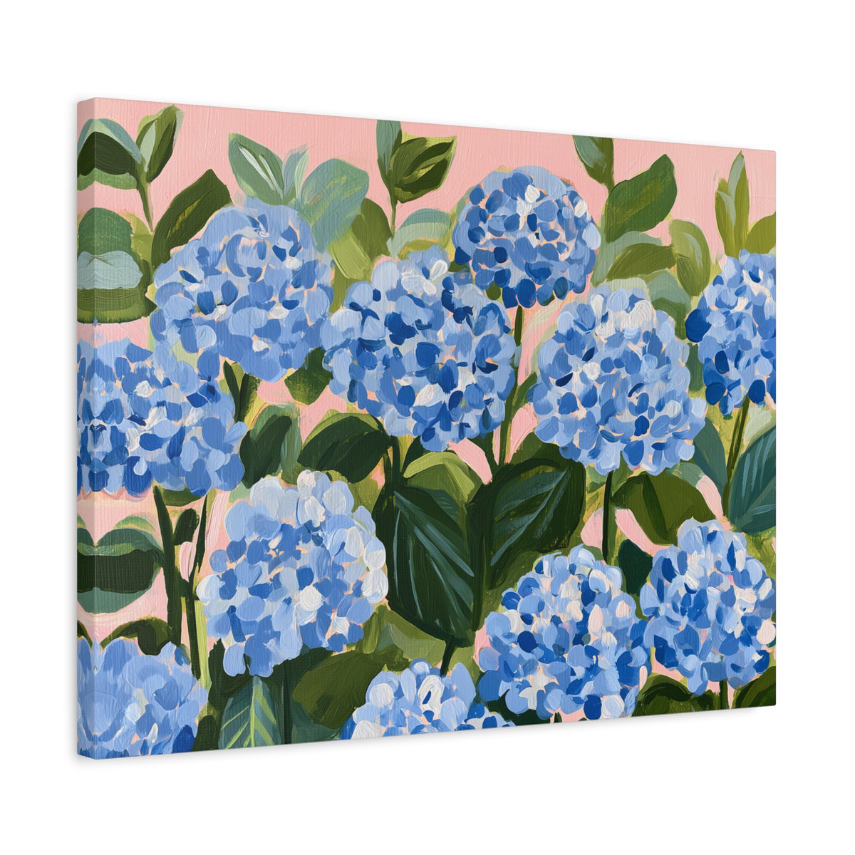 Blue Hydrangea Painting Canvas