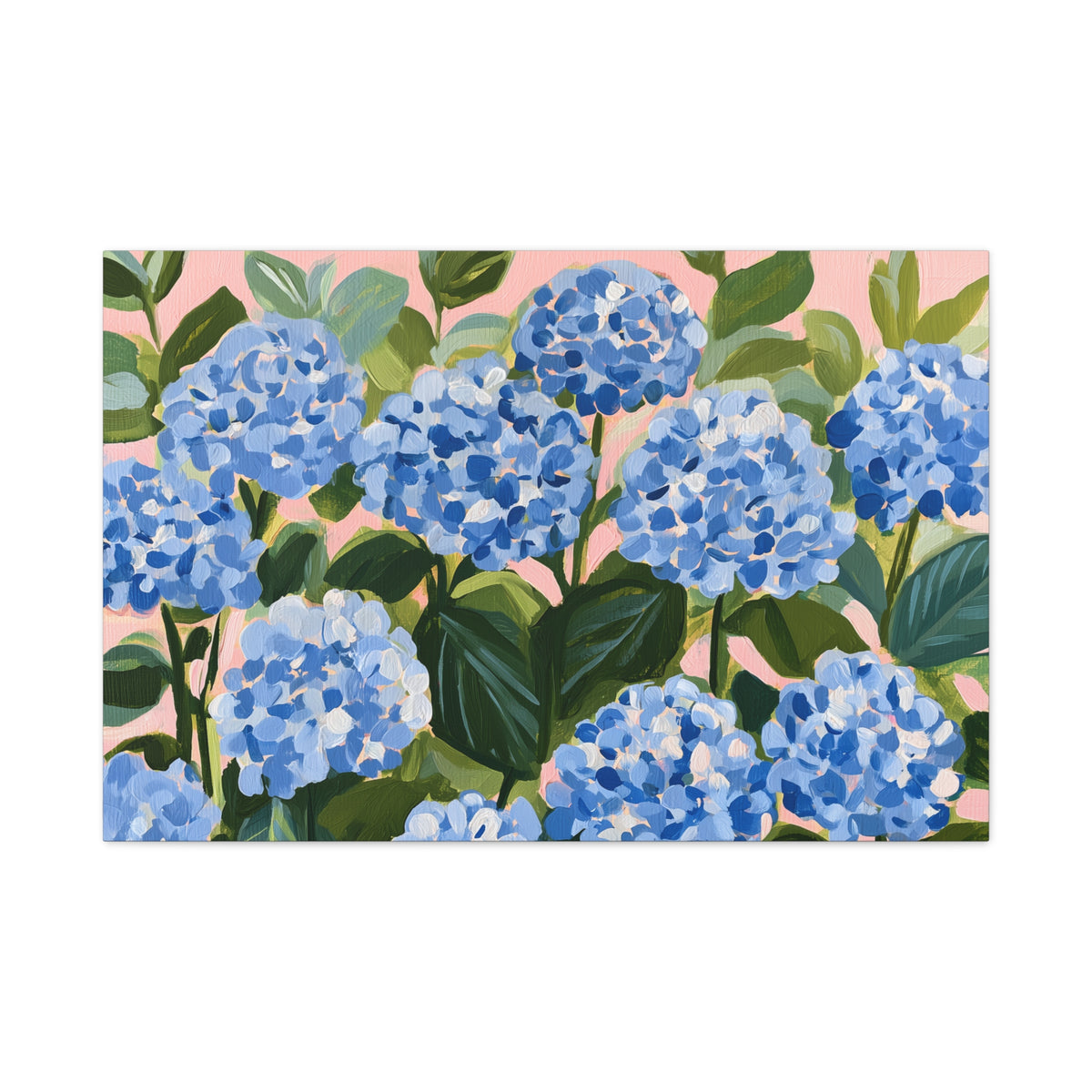 Blue Hydrangea Painting Canvas