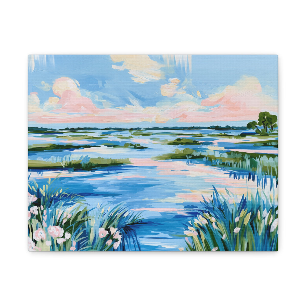 Coastal Southern Marsh Landscape Matte Canvas