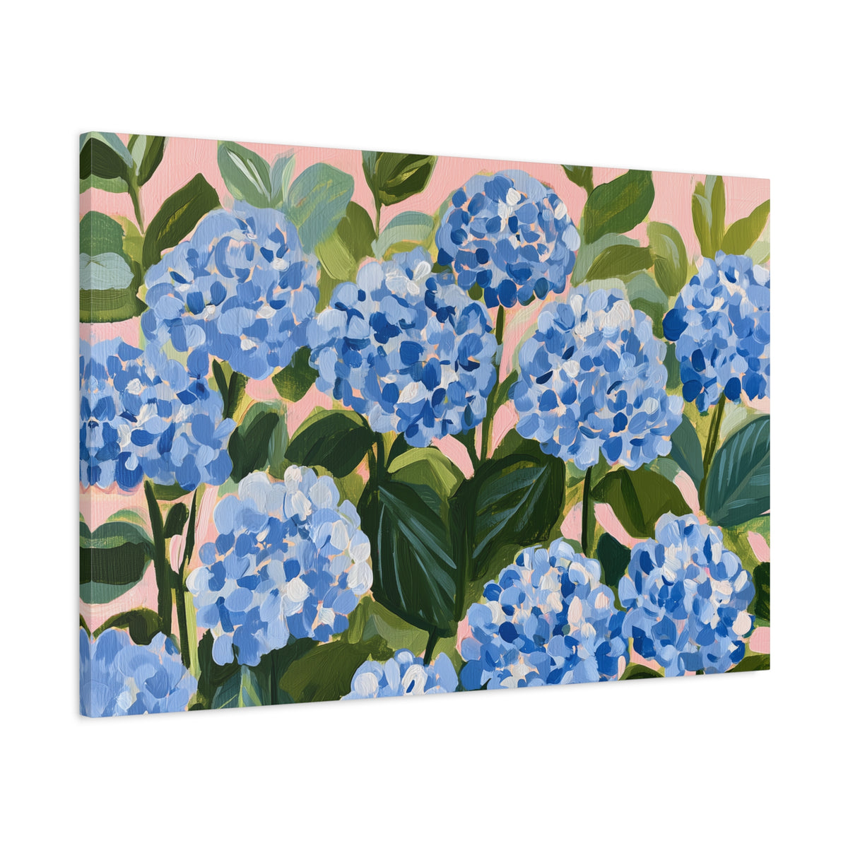 Blue Hydrangea Painting Canvas