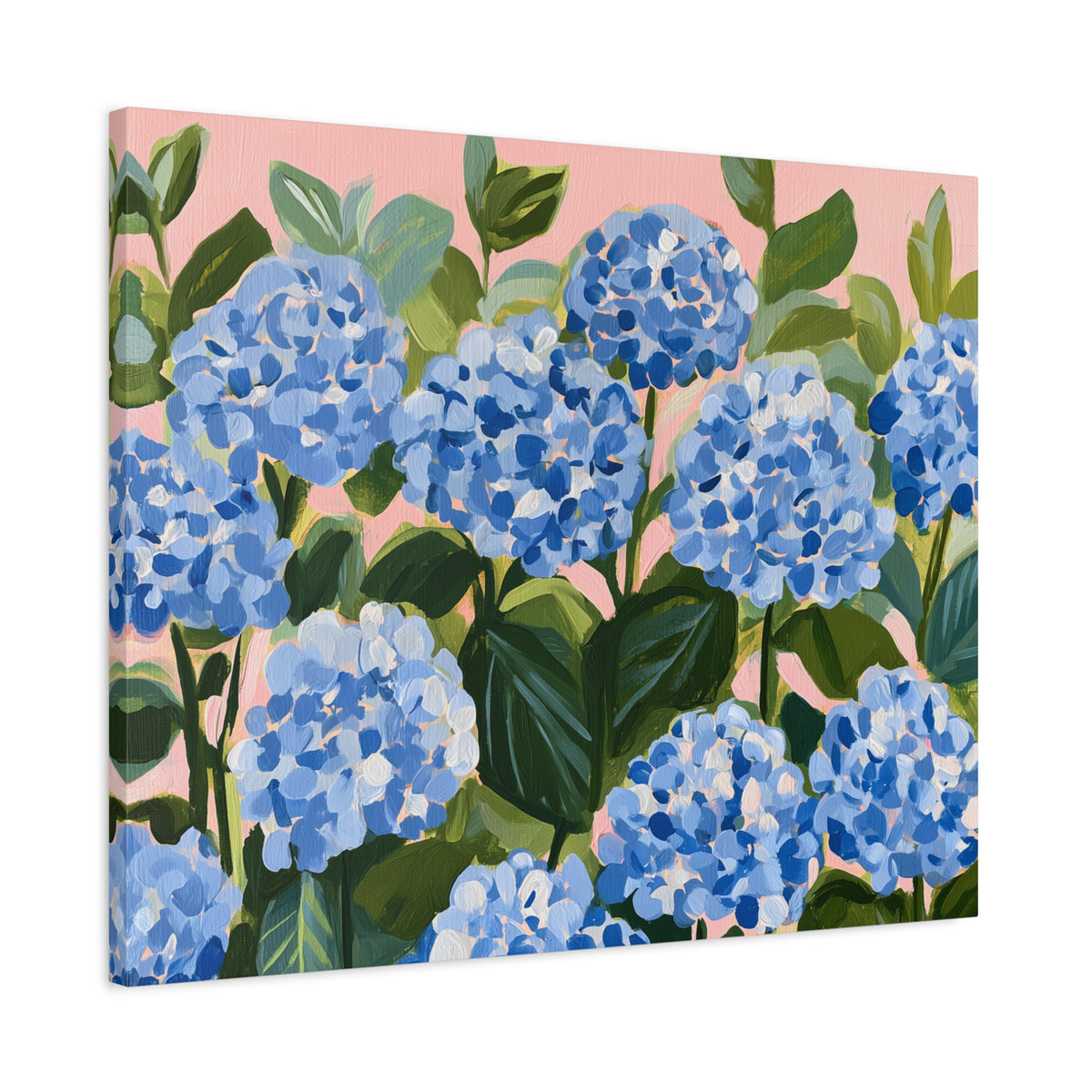 Blue Hydrangea Painting Canvas