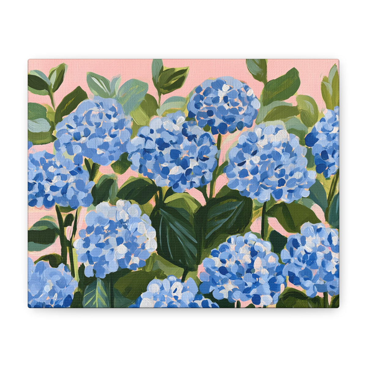 Blue Hydrangea Painting Canvas