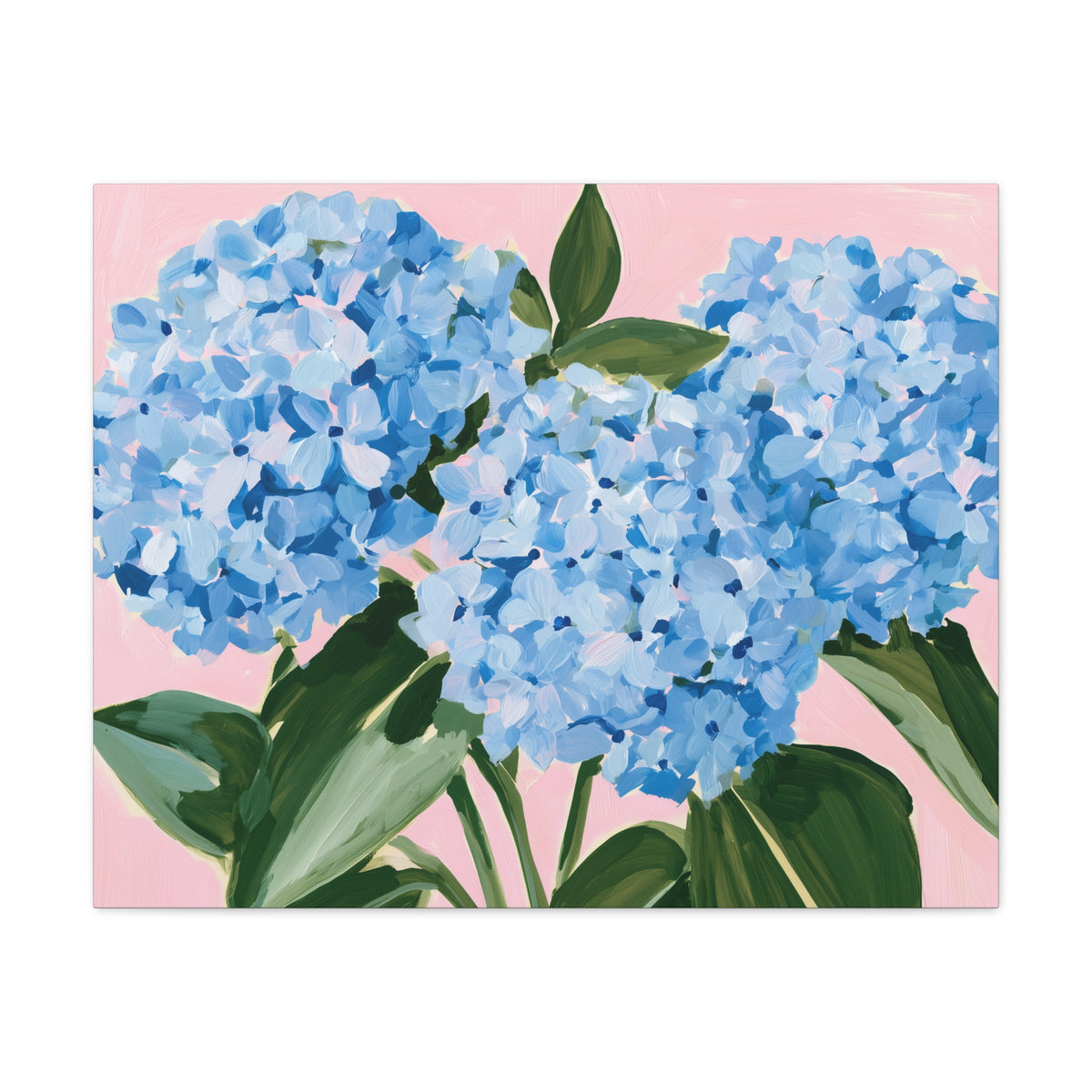 Blue Hydrangea Painting Canvas