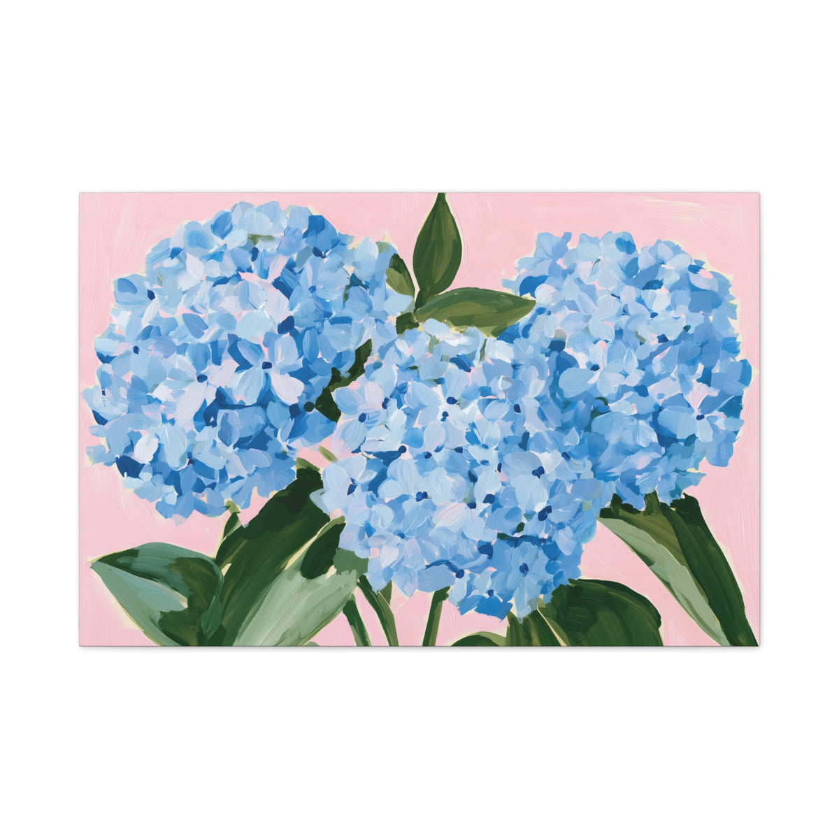 Blue Hydrangea Painting Canvas