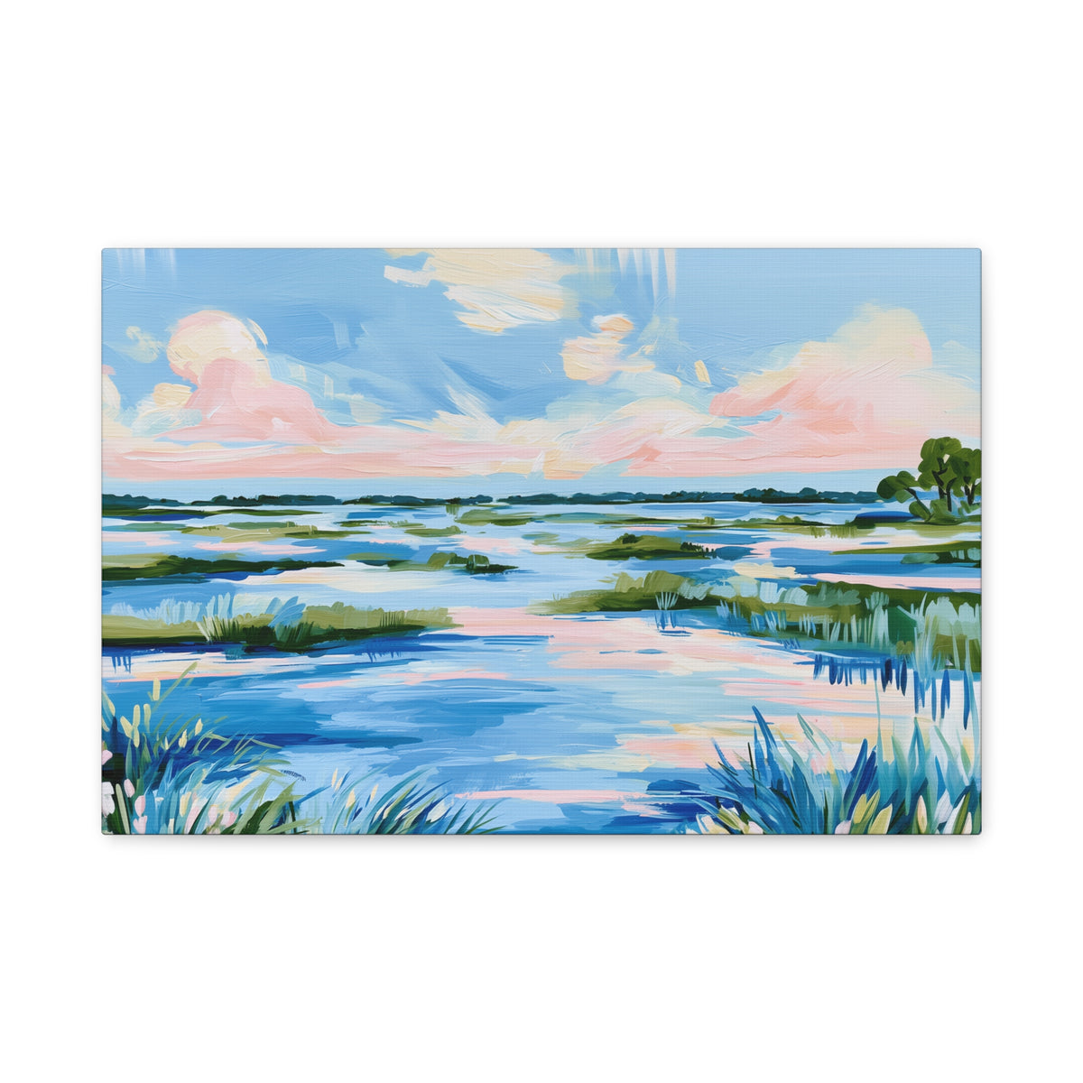 Coastal Southern Marsh Landscape Matte Canvas