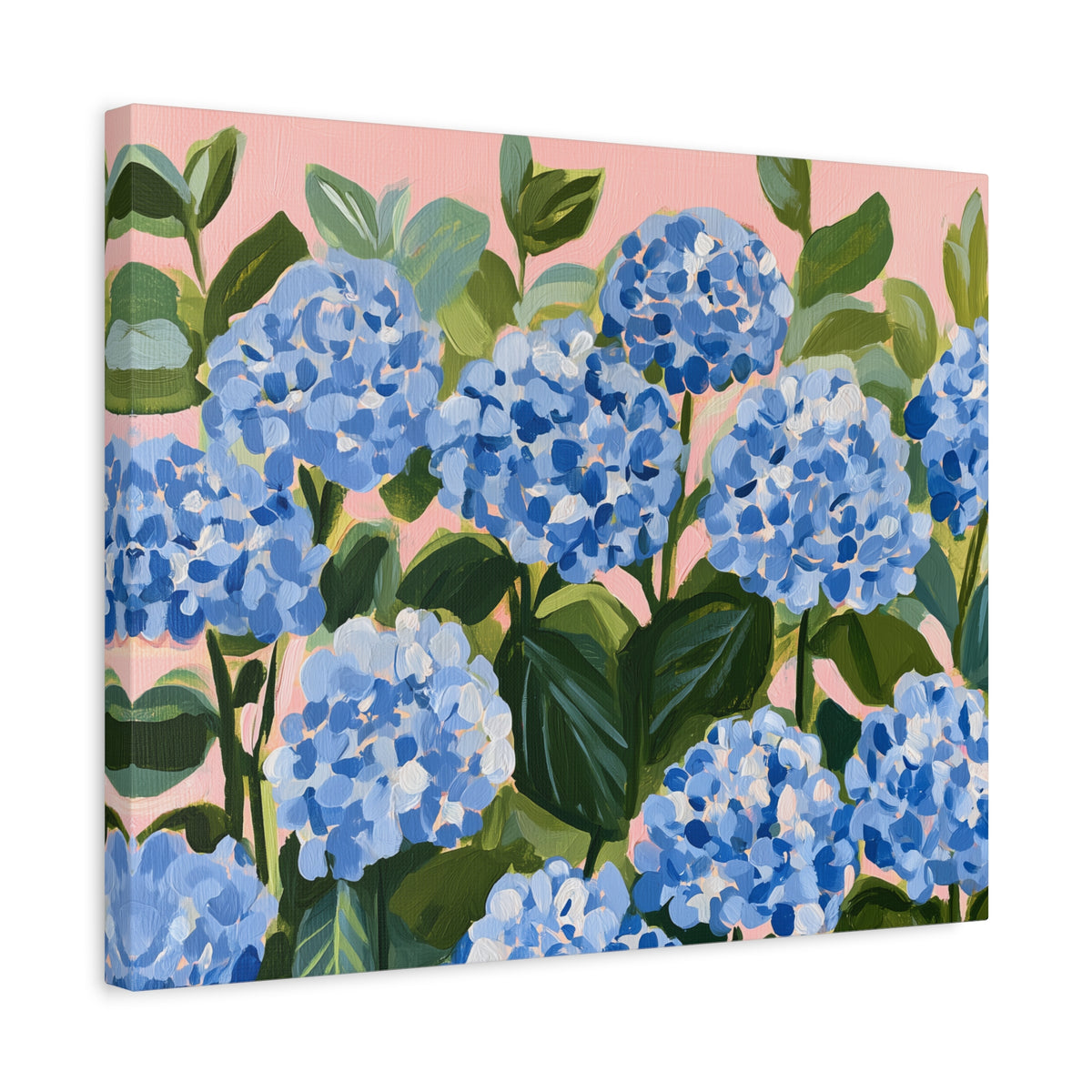 Blue Hydrangea Painting Canvas