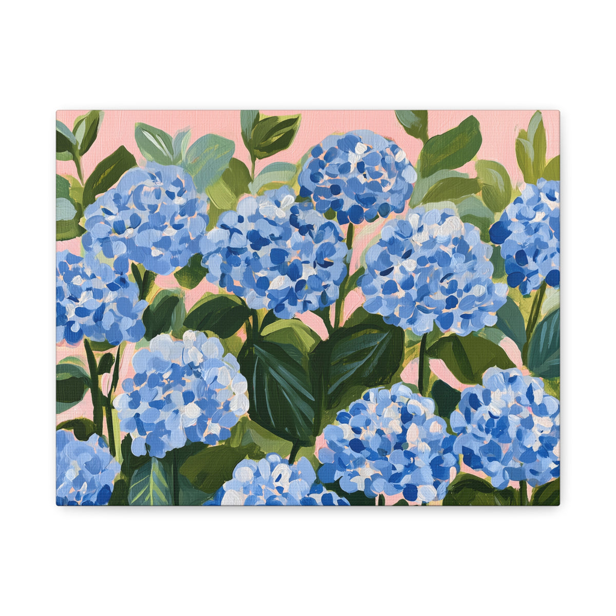 Blue Hydrangea Painting Canvas