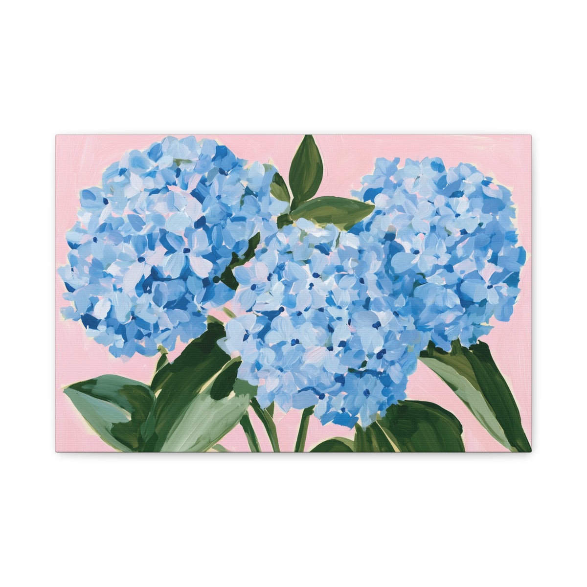 Blue Hydrangea Painting Canvas
