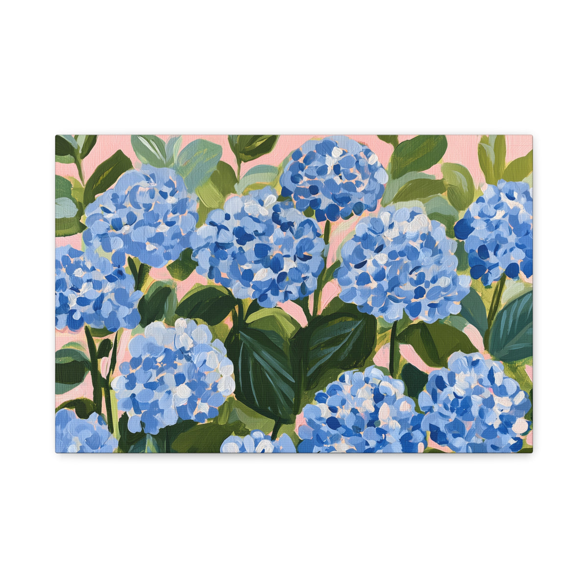 Blue Hydrangea Painting Canvas