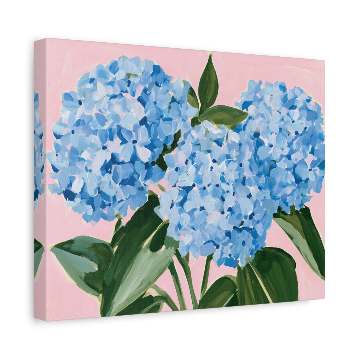 Blue Hydrangea Painting Canvas