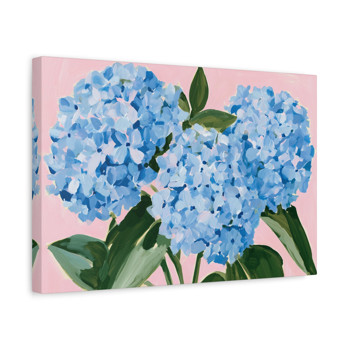 Blue Hydrangea Painting Canvas