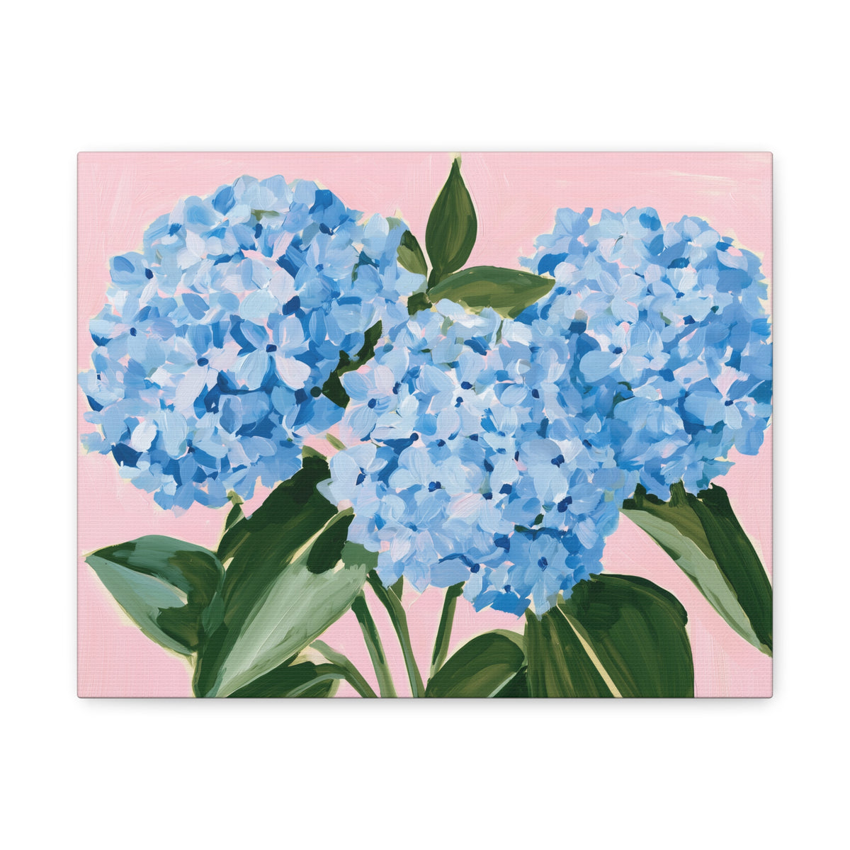 Blue Hydrangea Painting Canvas