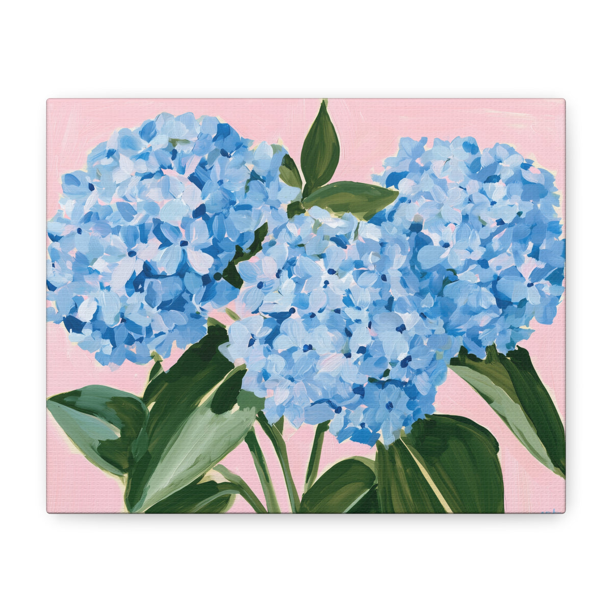 Blue Hydrangea Painting Canvas