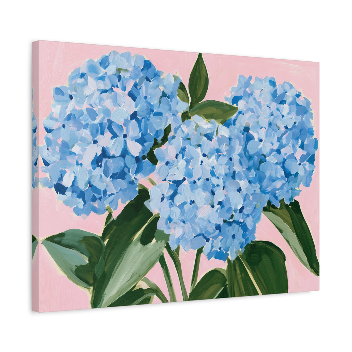 Blue Hydrangea Painting Canvas