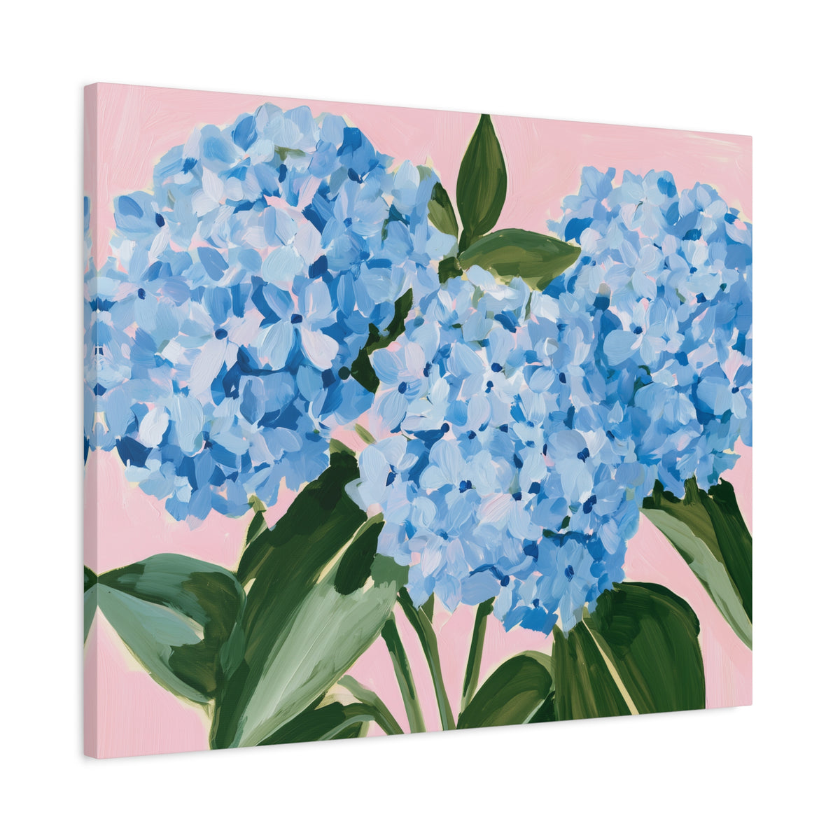 Blue Hydrangea Painting Canvas