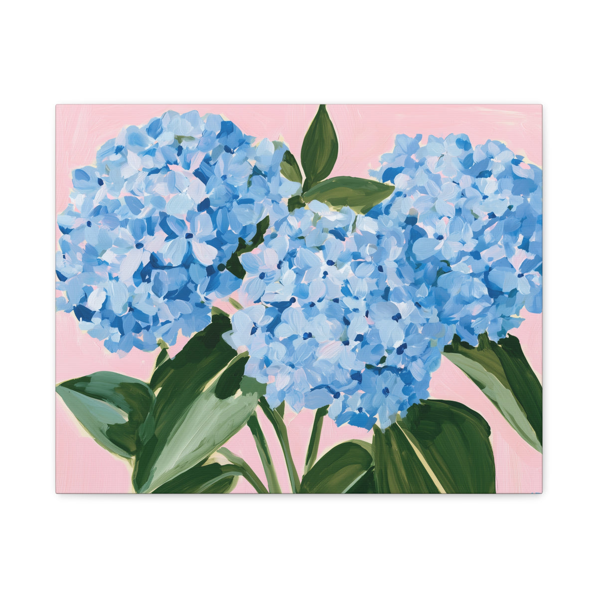 Blue Hydrangea Painting Canvas