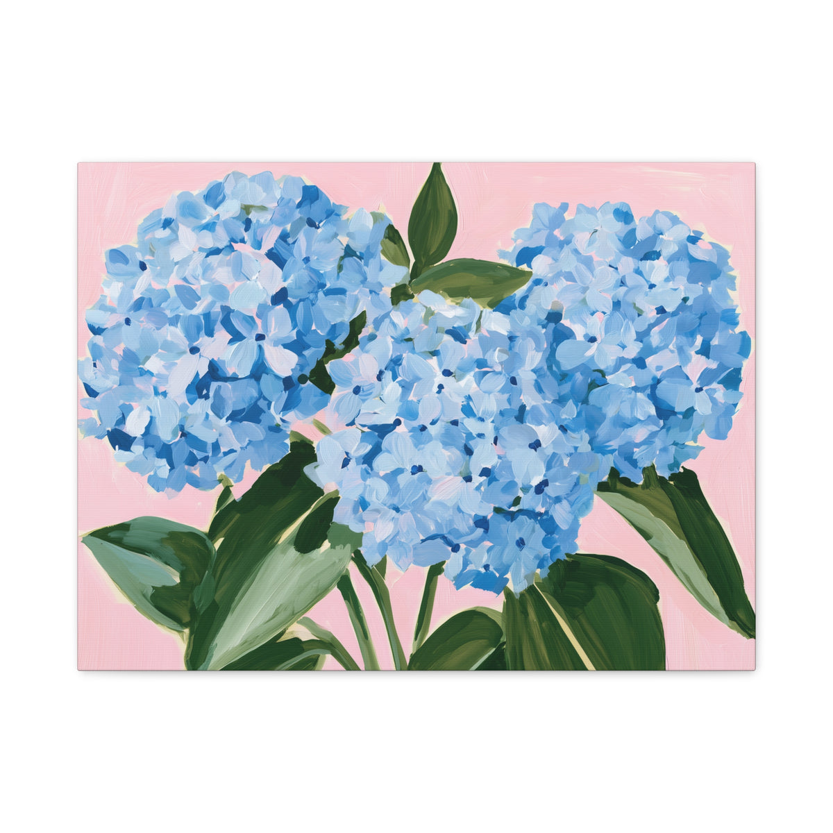 Blue Hydrangea Painting Canvas