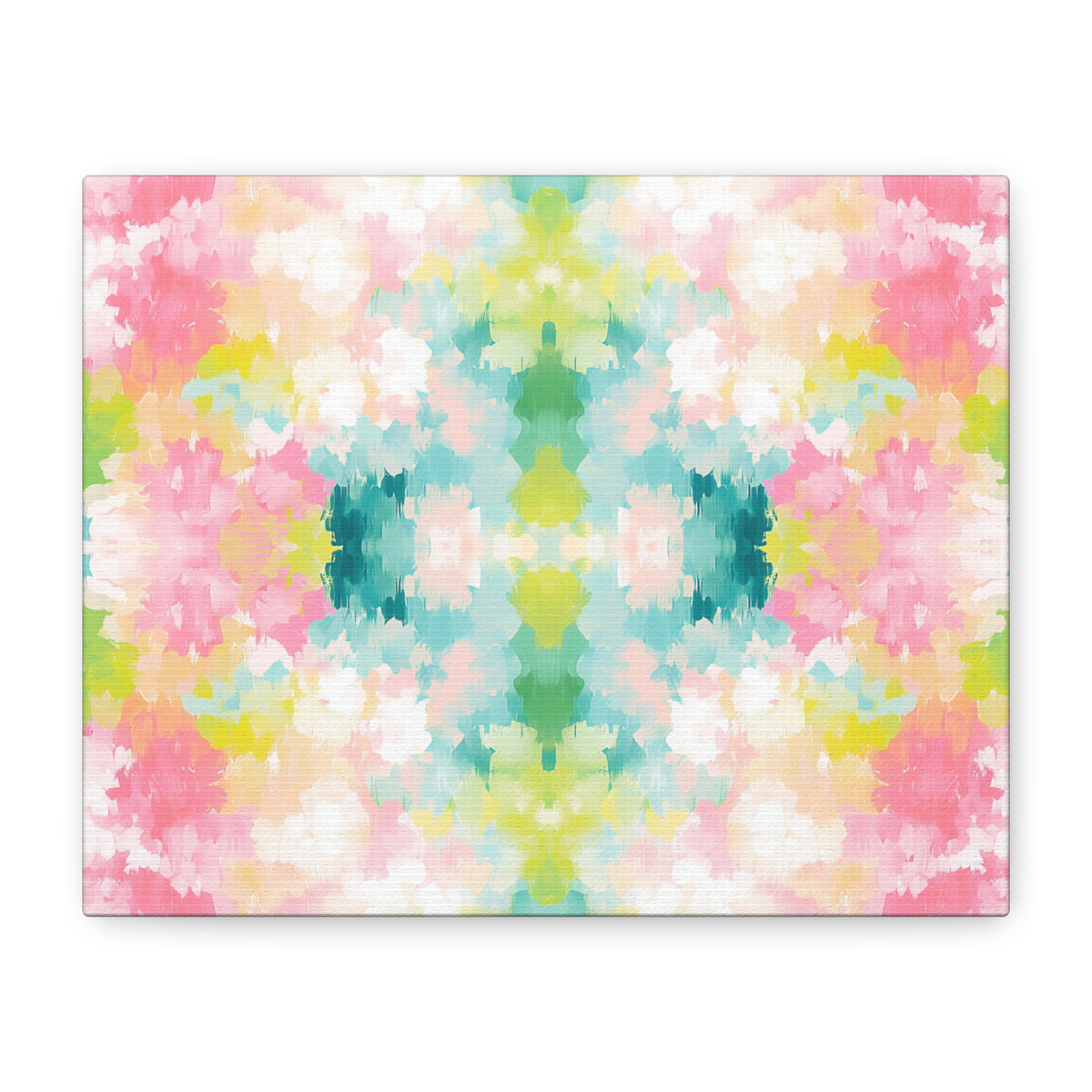 Watercolor Floral Kaleidoscope Matte Canvas