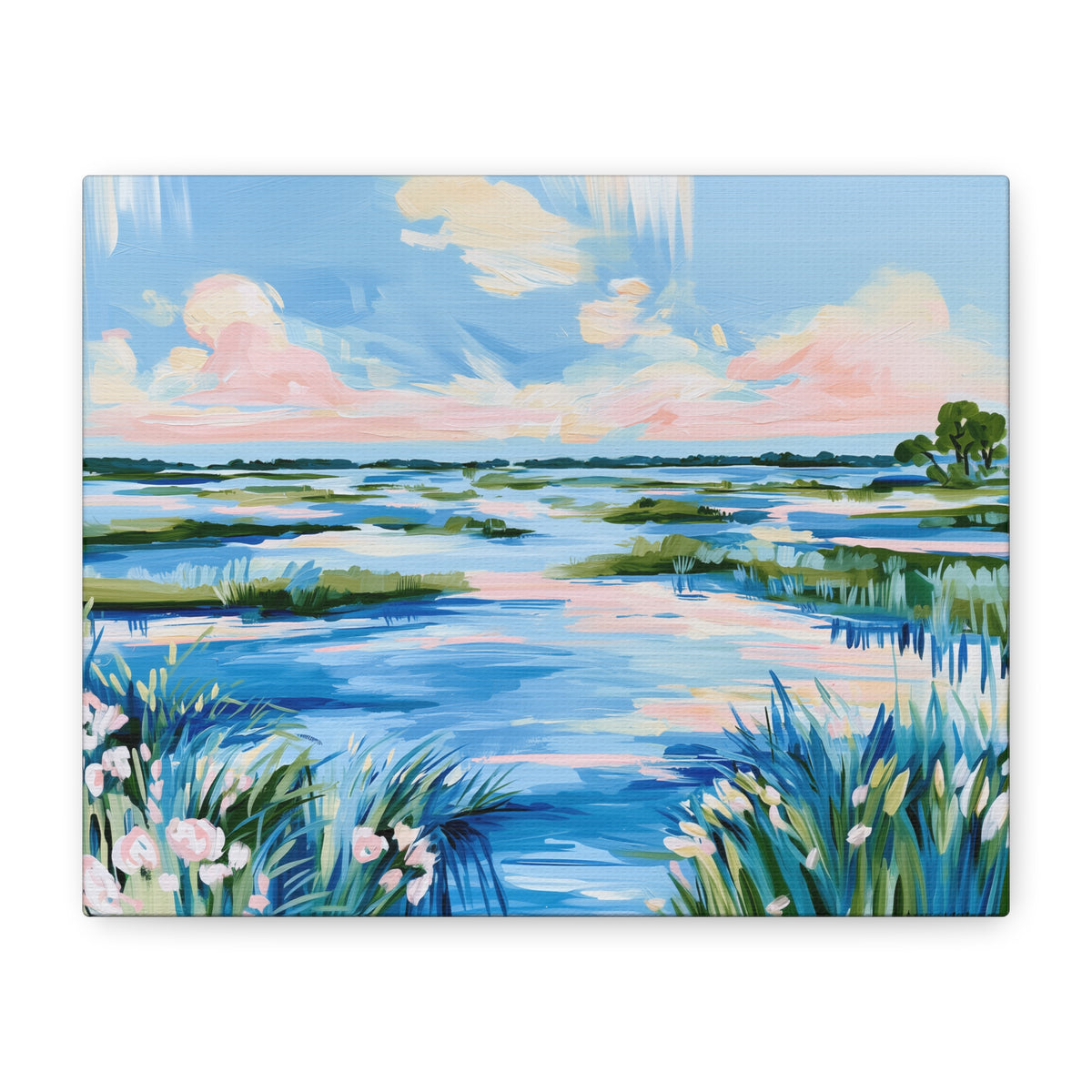 Coastal Southern Marsh Landscape Matte Canvas